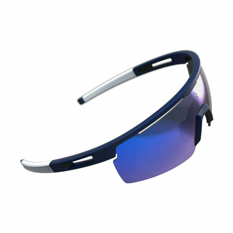 BBB BSG-57 Avenger Sunglasses Matt Blue / White Tips / Blue Lenses