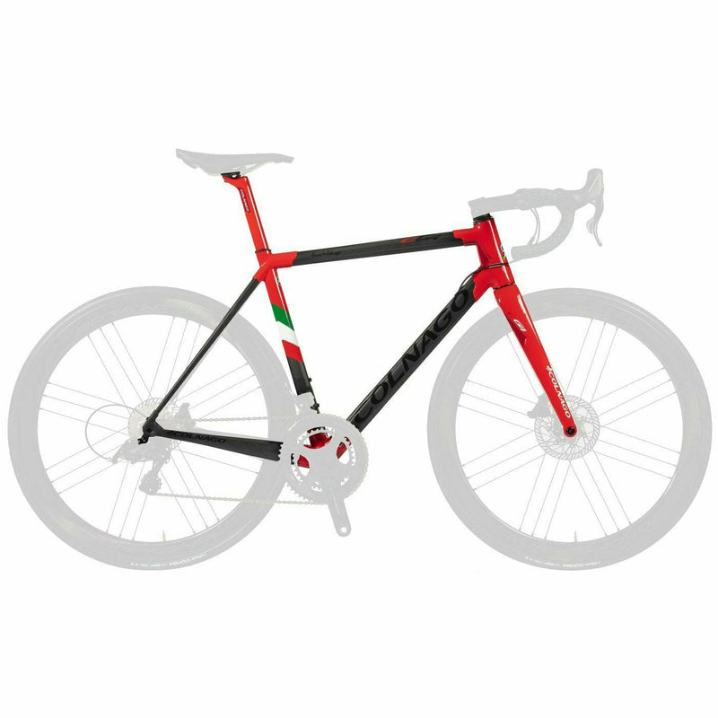 Colnago C64 Disc Integrated Road Frame Set Matt Carbon / Gloss Red / Dark Red Lugs