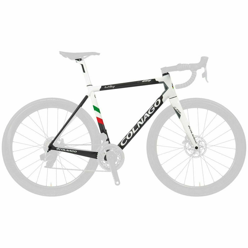 Colnago C64 Disc Integrated Road Frame Set Matt Carbon / White / Grey Lugs / Italy