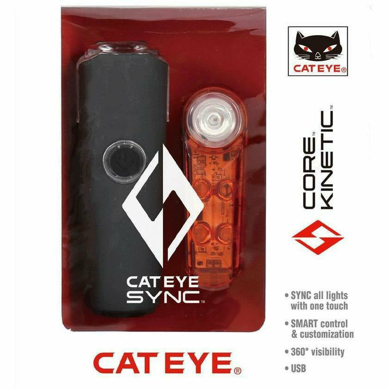 Cateye Sync Set Core & Kinetic Front & Rear Light Set