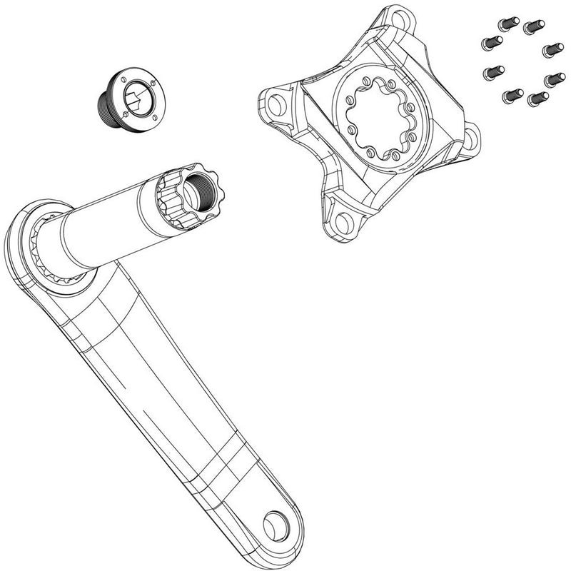Truvativ Crank Arm Bolt Kit M8 Capless Qty 2 For Square-Taper & Powerspline