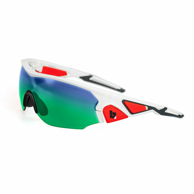 BZ Optics CRIT Mirrored Glasses With Revo Lenses White / Red / Green