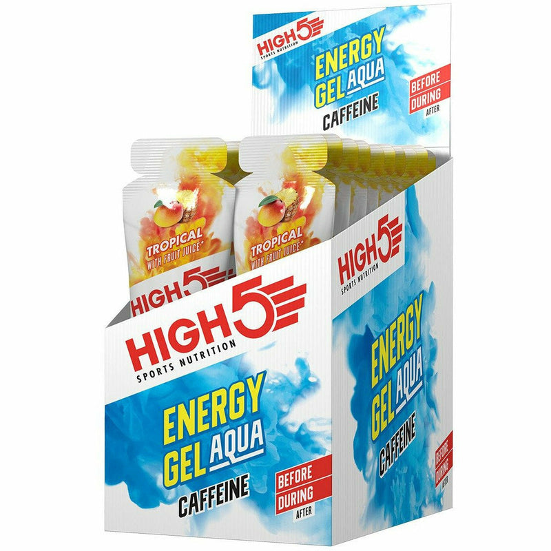 High5 Energy Gel Aqua Caffeine Hit Tropical - Pack Of 20