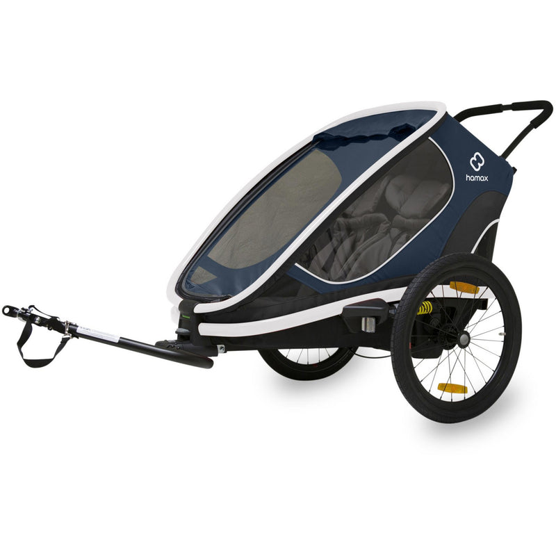 Hamax Outback Twin Child Bike Trailer Navy / White Twin