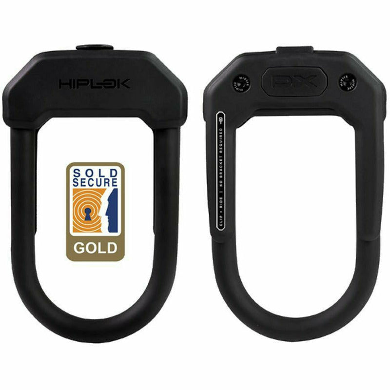 Hiplok DX D Lock Hardened Steel Gold Sold Secure Black