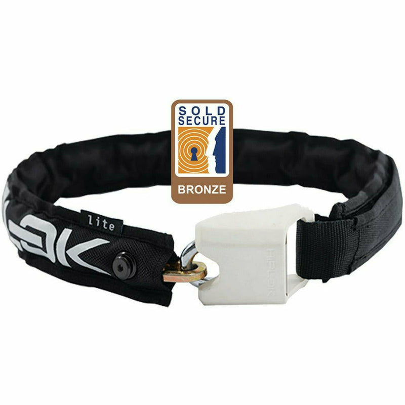 Hiplok Lite Wearable Chain Lock Waist 24-44 Inches Black / White