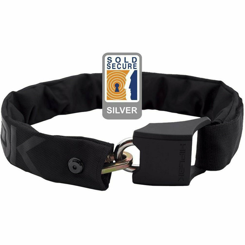 Hiplok Original V1.5 Wearable Chain Lock Waist 24-44 Inches Silver Sold Secure Black