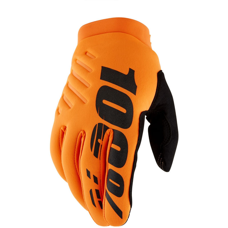 100% Brisker Cold Weather Gloves Fluo Orange