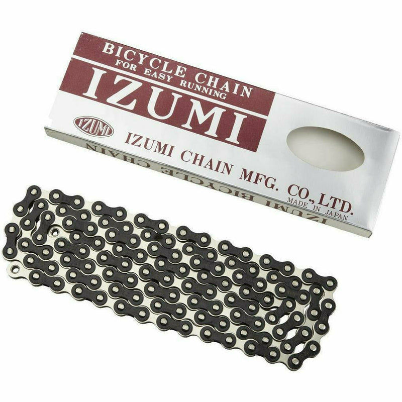 Izumi Standard Chain 1/2 X 116 Links Silver / Black