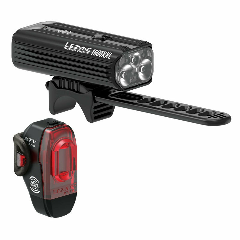 Lezyne Super Drive 1600XXL / KTV Pro Smart Pair Lights Black