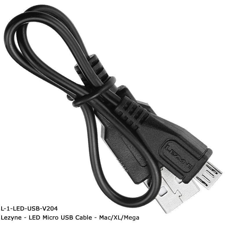 Lezyne LED Micro USB Cable Black