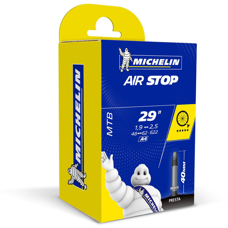 Michelin Airstop Presta 40 MM MTB Inner Tubes Black