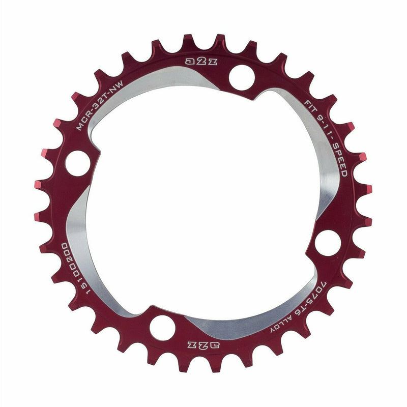 A2Z Narrow Wide 104BCD Chainring Red
