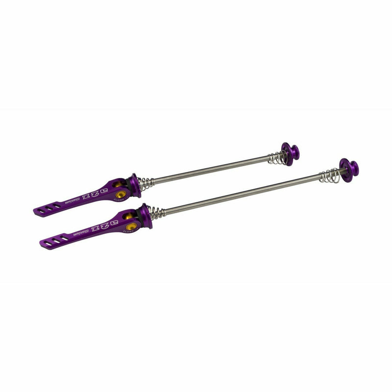 A2Z CNC MTB Quick Release Levers With TI Rod Old Purple