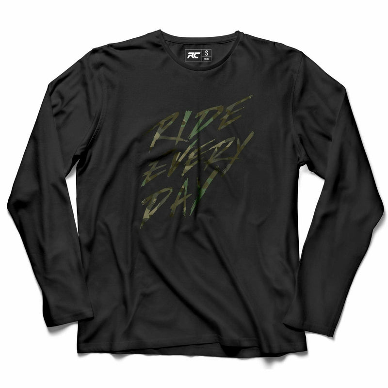 Ride Concepts Ride Every Day Long-Sleeve T-Shirt Black Camo