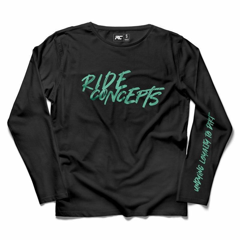 Ride Concepts Undying Loyalty Long-Sleeve Ladies T-Shirt Black / Teal