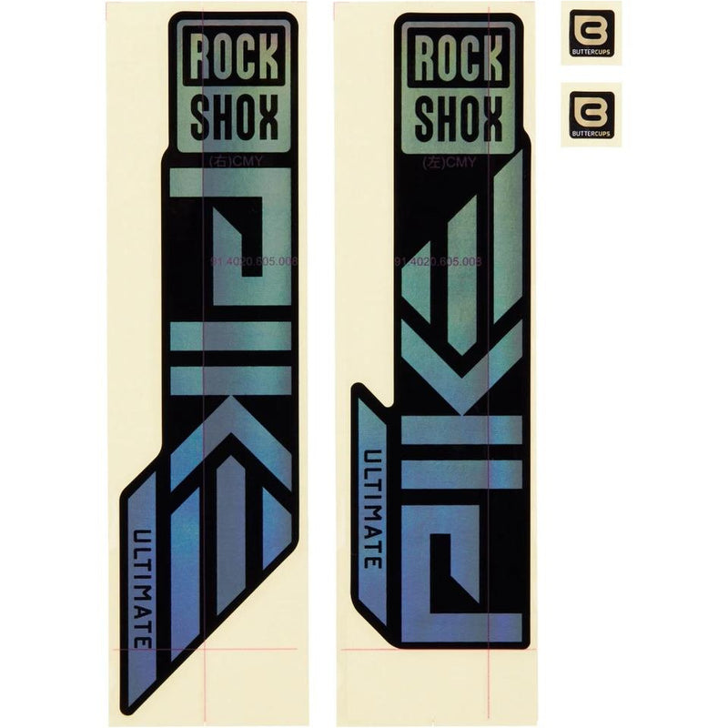 SRAM RockShox Spare Fork Decal Kit Pike Ultimate 27 / 29 Gloss Rainbow Foil For High Gloss Black