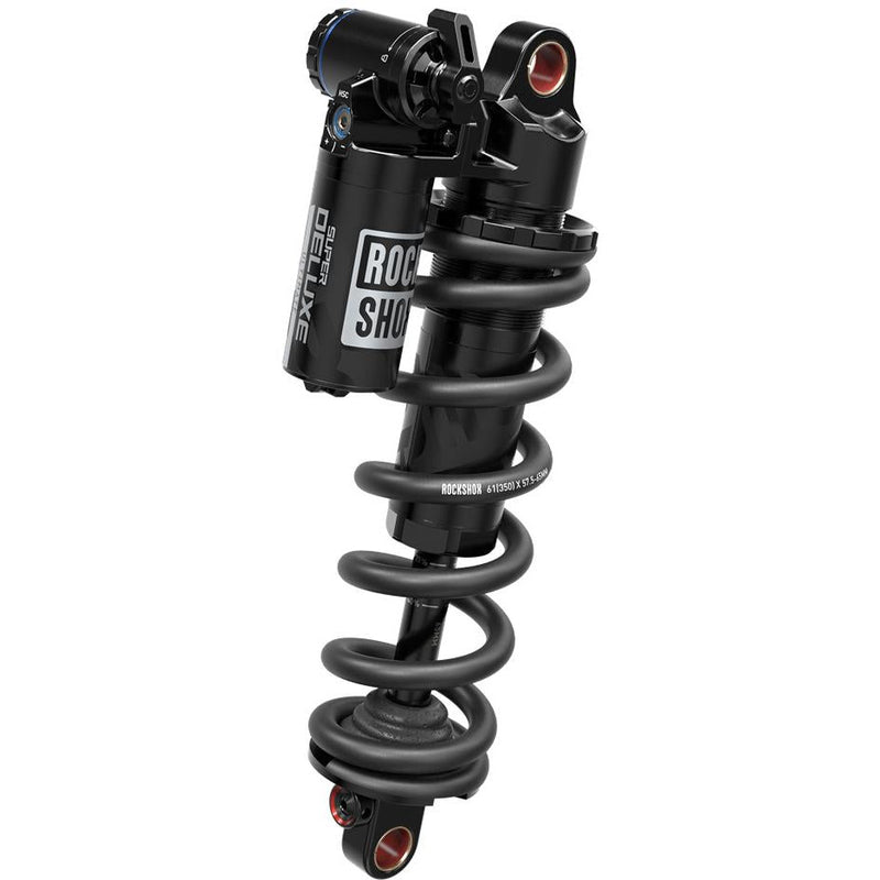 RockShox Rear Shock Super Deluxe Ultimate Coil RC2T Linearreb / Lowcomp, Adj Hydraulic Bottom Out 320LB Theshold Standard Trunnion B1 Black