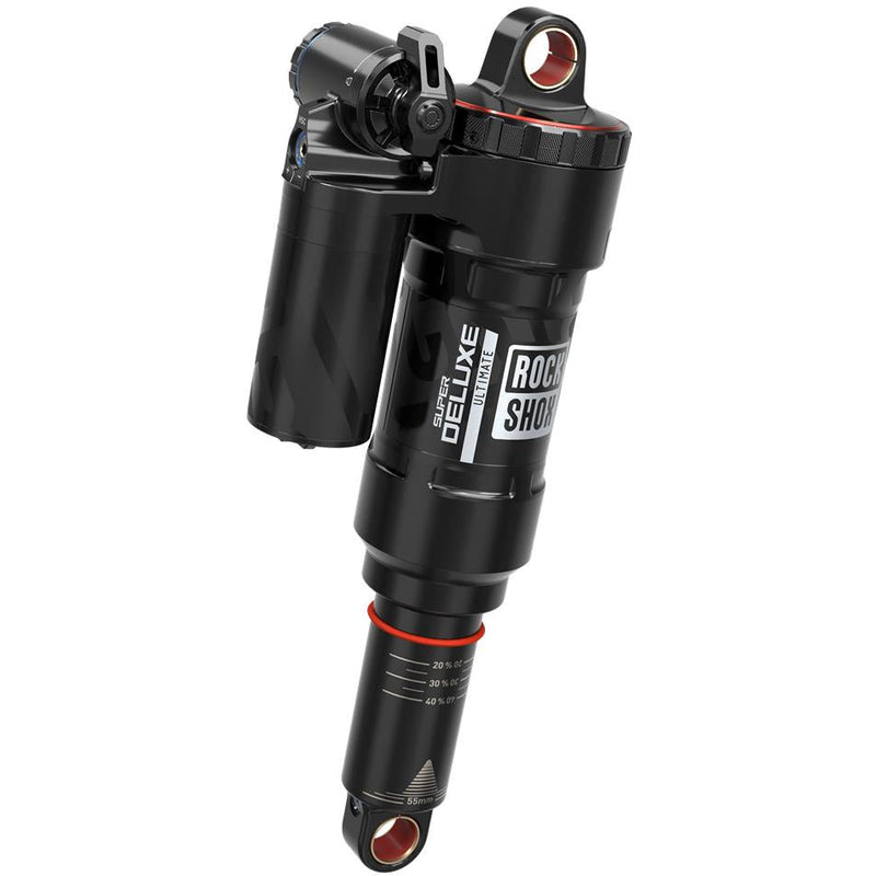 RockShox Rear Shock Super Deluxe Ultimate RC2T Linear Air, 0 Neg / 1 POS Token, Linearreb / Lowcomp,320Lb Theshold, Standard C1 Black