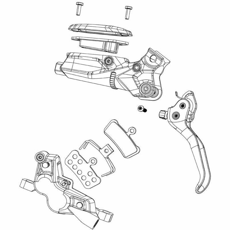 SRAM Spare Disc Brake Caliper Piston Service Kit Includes 2 Pistons / 2 Piston Black Bolts / Seals / Bleed Screw & O-Rings Force AXS D1