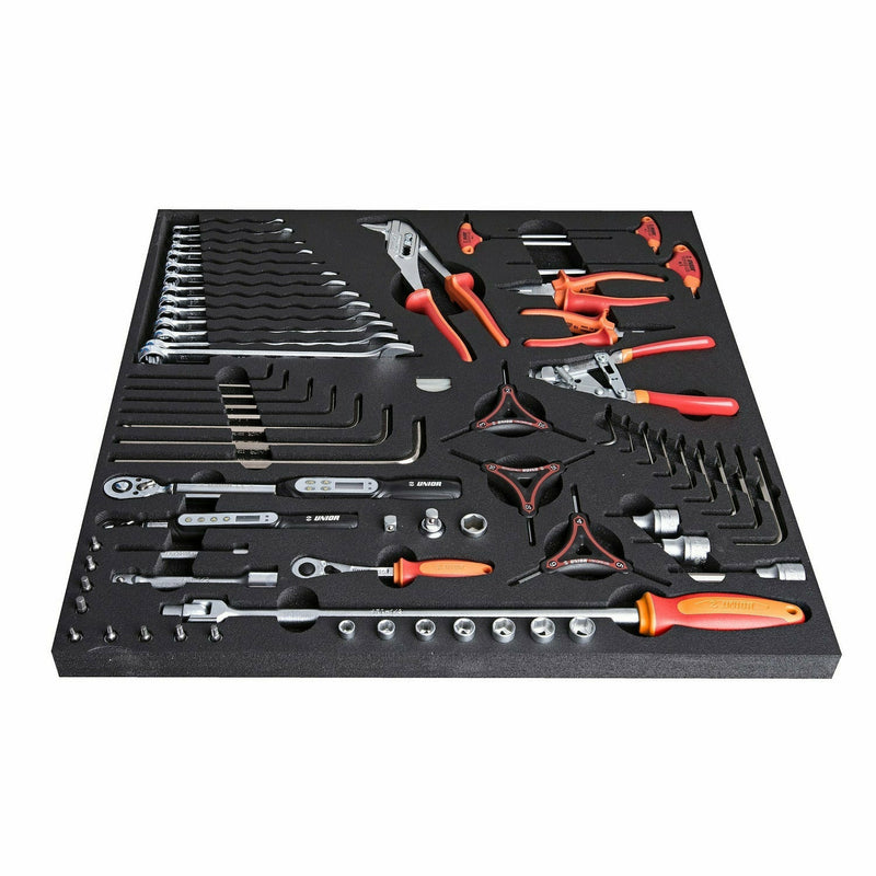 UNIOR Set Of Tools In Tray 4 For 2600A And 2600C-Torque Tools And Pliers Red