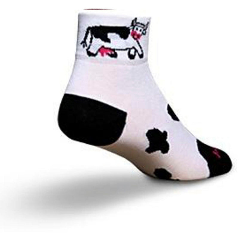 SockGuy Cow Ladies Socks White / Black