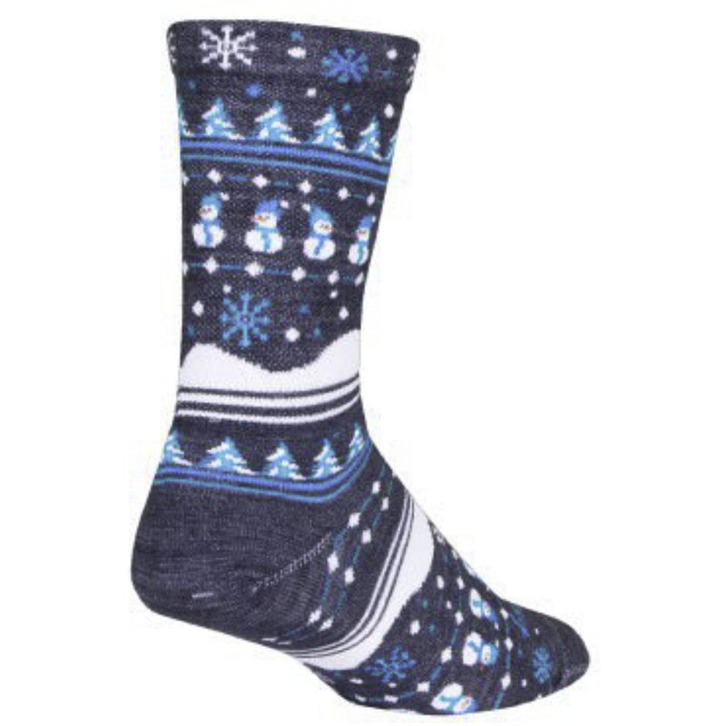 SockGuy Xmas Winter Sweater Blue Wool Socks