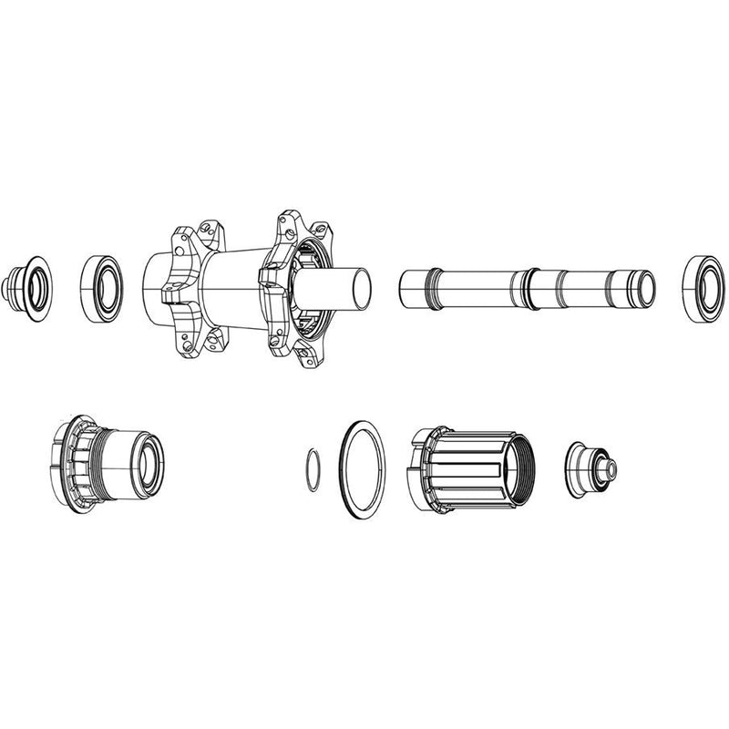 Zipp Wheel Hub Bearing Kit Rear Includes 1-6903/61903 & 1-63803D28 - ZM1 Black