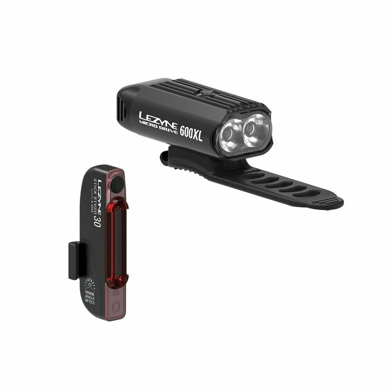 Lezyne Micro Drive 600XL / Stick Pair Lights Black
