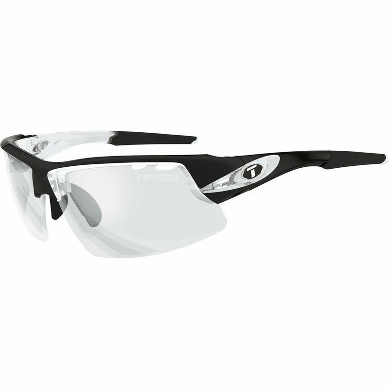 Tifosi Crit Sunglasses Crystal Black / Fototec Light Night Lens