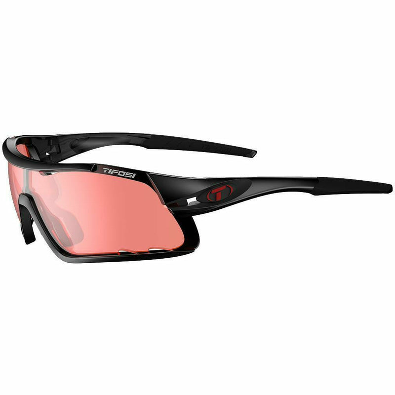 Tifosi Davos Enliven Bike Red Lens Sunglasses Crystal Black / Enliven Bike Red