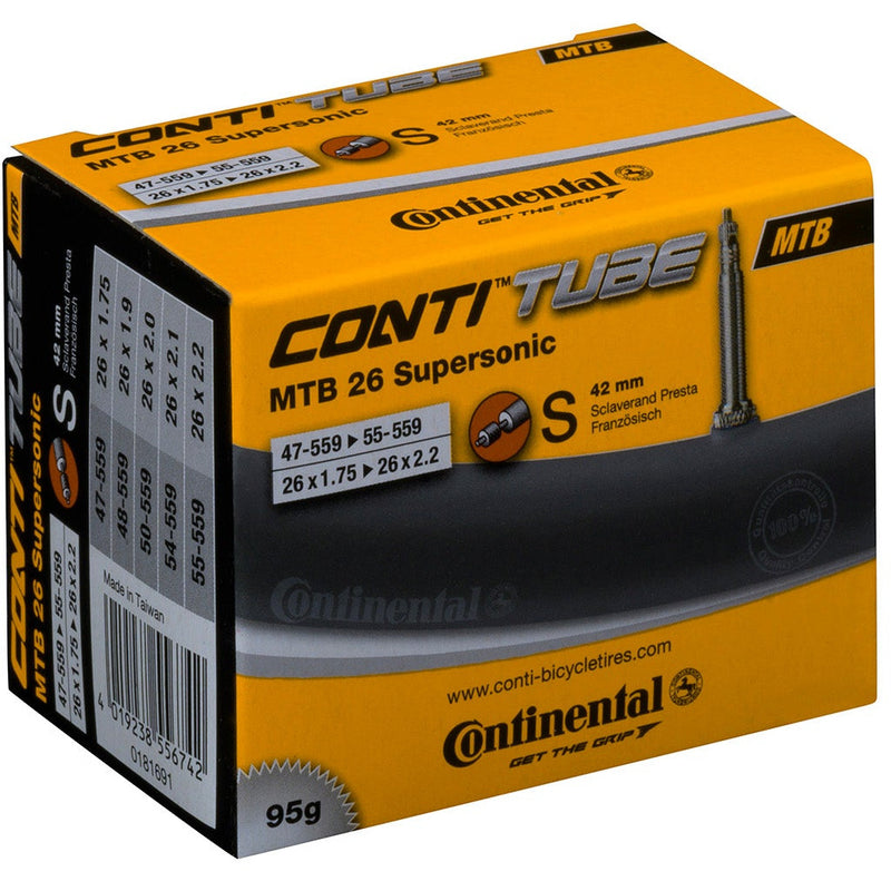 Continental Presta 42 MM Valve Supersonic MTB Tube Black
