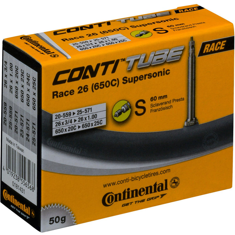 Continental Presta 60 MM Valve Supersonic Race Tube Black