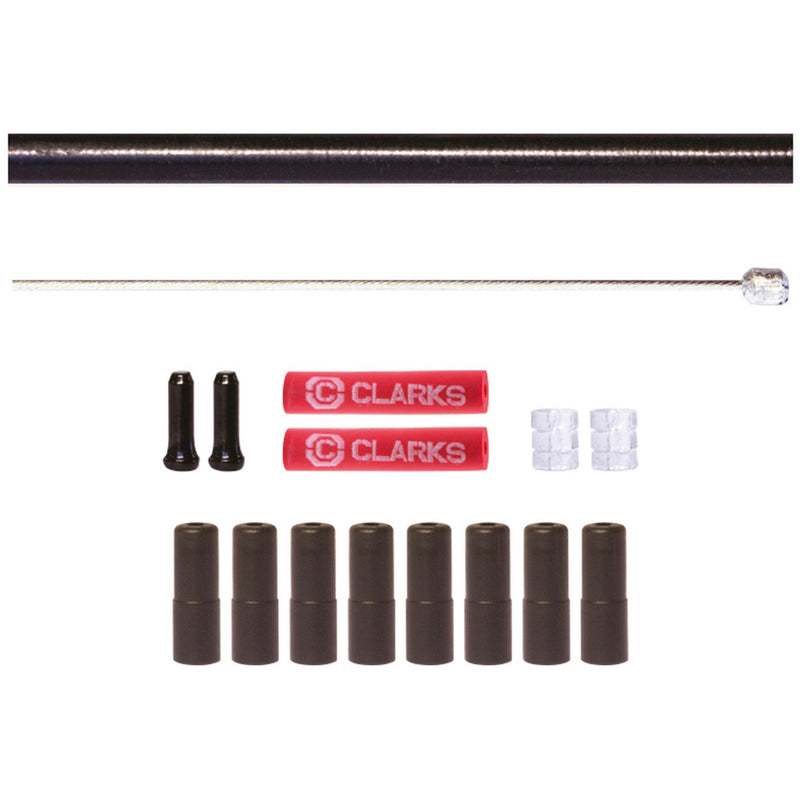 Clarks Universal S / S Front & Rear Gear Cable Kit With SP4 Black Outer Casing