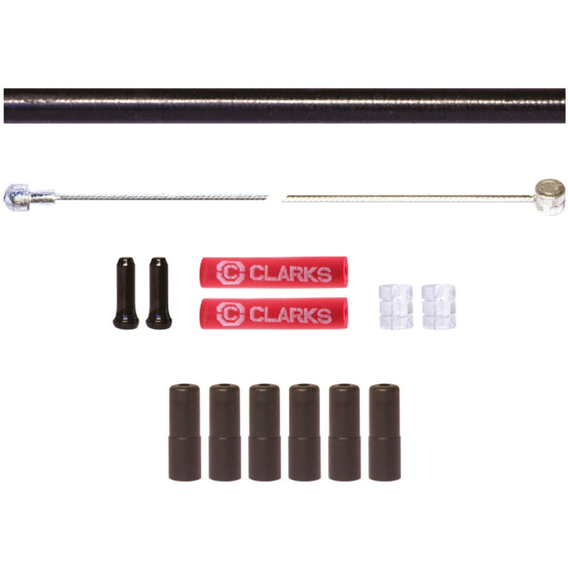 Clarks Universal S / S Front & Rear Brake Cable Kit With P2 Black Outer Casing
