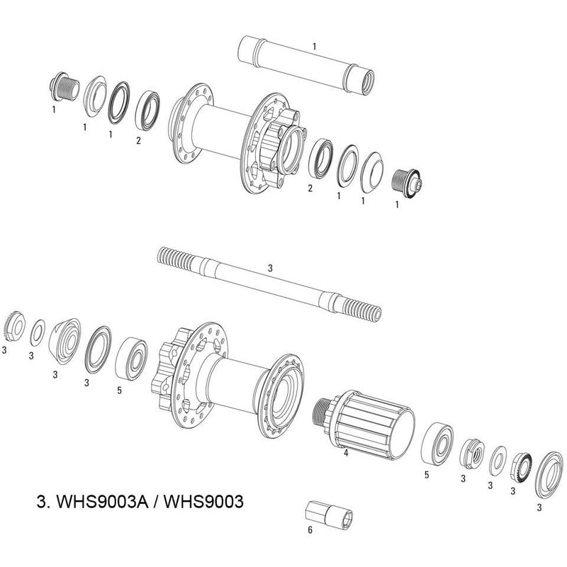 SRAM Wheel Spare Parts Kit Axle Assembly X-9 V2 Rear