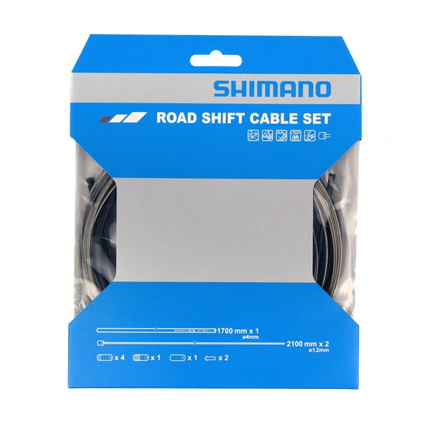 Shimano Dura-Ace Road Gear Cable Set With Stainless Steel Inner Wire Black