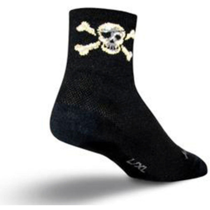 SockGuy Classic 3 Inch Pirate Socks Black