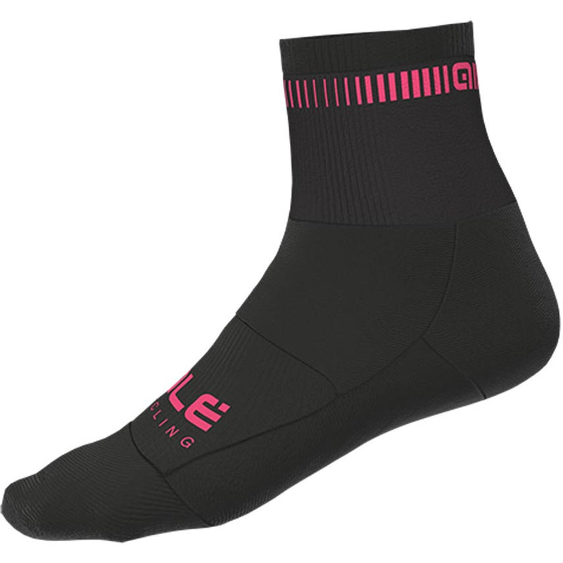 Ale Clothing Logo Q-Skin 12 CM Socks Black / Pink