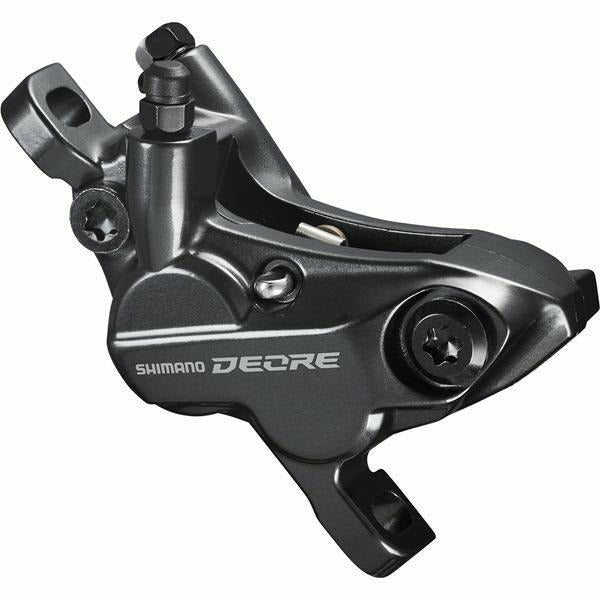 Shimano Deore BR-M6120 Front Or Rear 4-Pot Calliper Post Mount Without Adapters Black