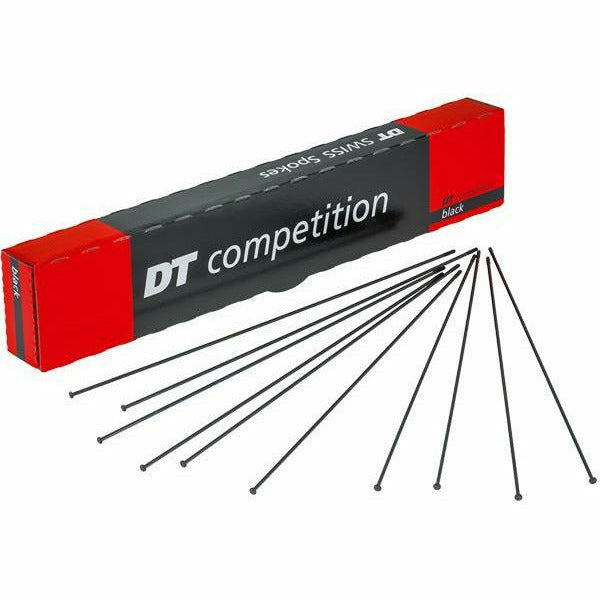 DT Swiss Competition Straight Pull Spokes 14 / 15 G Equals 2 / 1.8 MM Black - Box Of 100