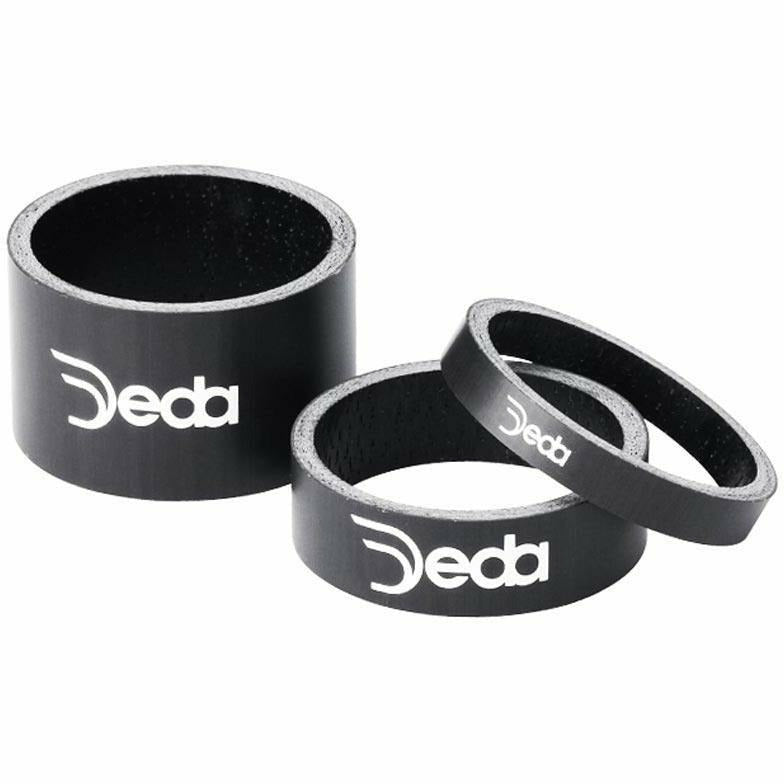 Deda Elementi 1 1/8 Inch Carbon Headset Spacers Carbon Black - Pack Of 10