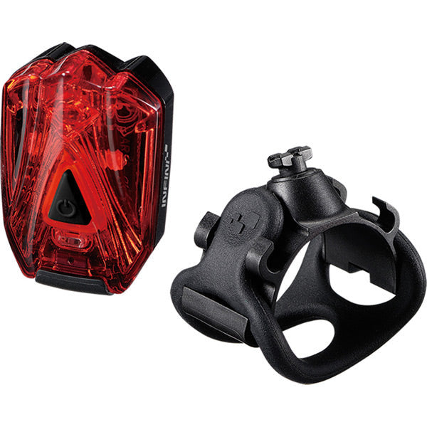 Infini Lava Super Bright Micro USB Rear Light With QR Bracket With Lens Black / Red