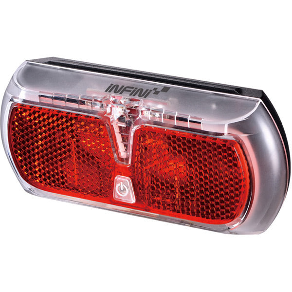 Infini Apollo Rear Carrier Light AA Battery Powered Black / Red