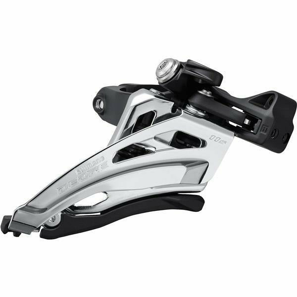 Shimano Deore FD-M5100-M Front Derailleur Double 11 Speed Side Swing Mid Clamp Silver / Black