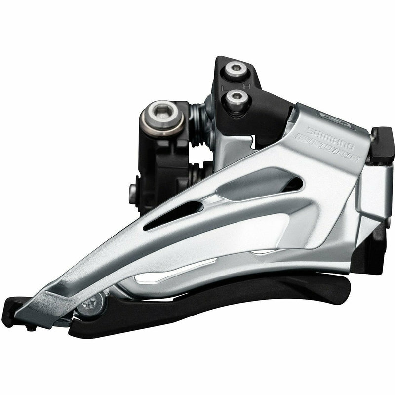 Shimano Deore M6025-L Low Clamp Top Swing Down Pull Double Front Derailleur Black