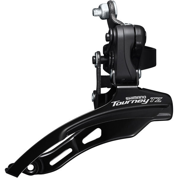 Shimano Tourney / TY FD-TZ500 6 Speed MTB Front Derailleur 42T Down Swing, Down Pull 66-69 Degree Black / Silver
