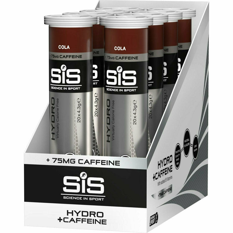 Science In Sport GO Hydro Tablet Tube - Pack Of 8 Cola Plus Caffeine