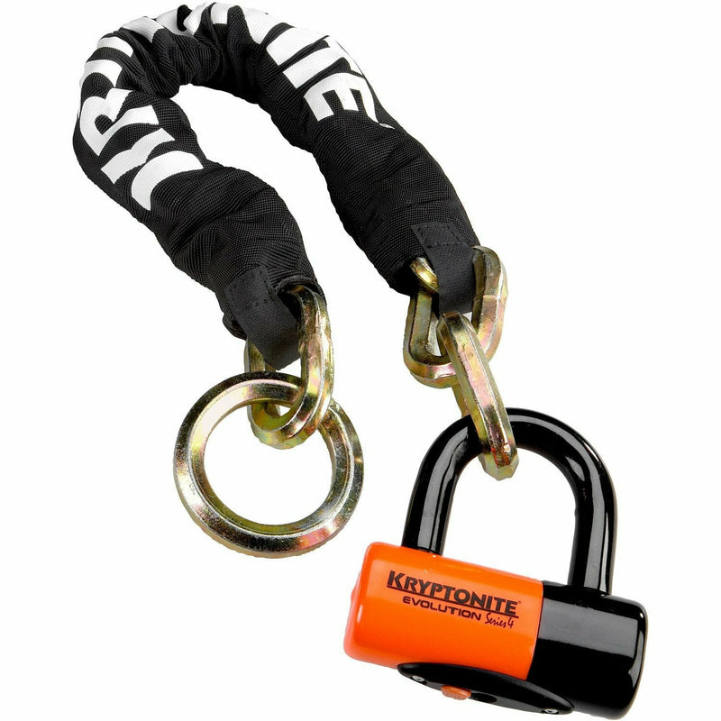 Kryptonite New York Noose With EV Series 4 Disc Lock Gold Sold Secure Black / Yellow