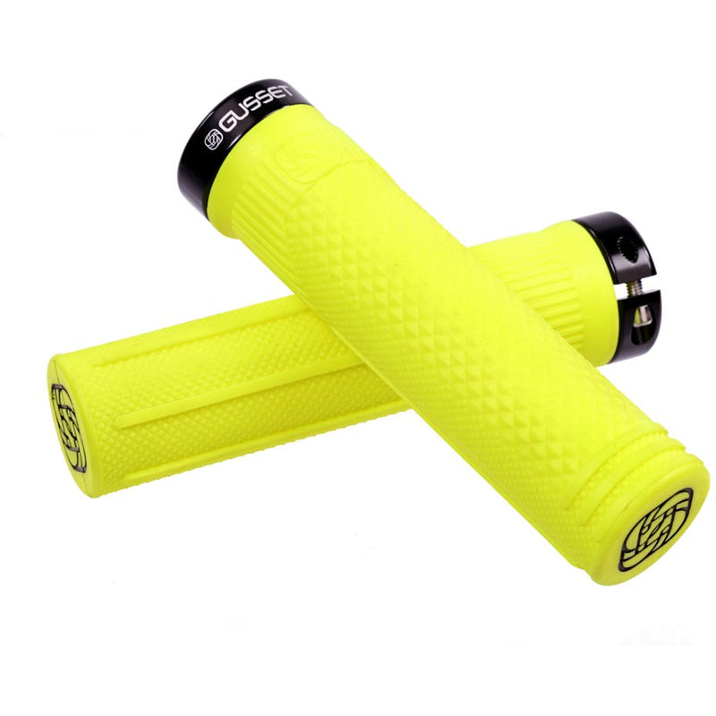 Gusset Grips S2 Lock-On Grips - Extra Soft Fluro Yellow